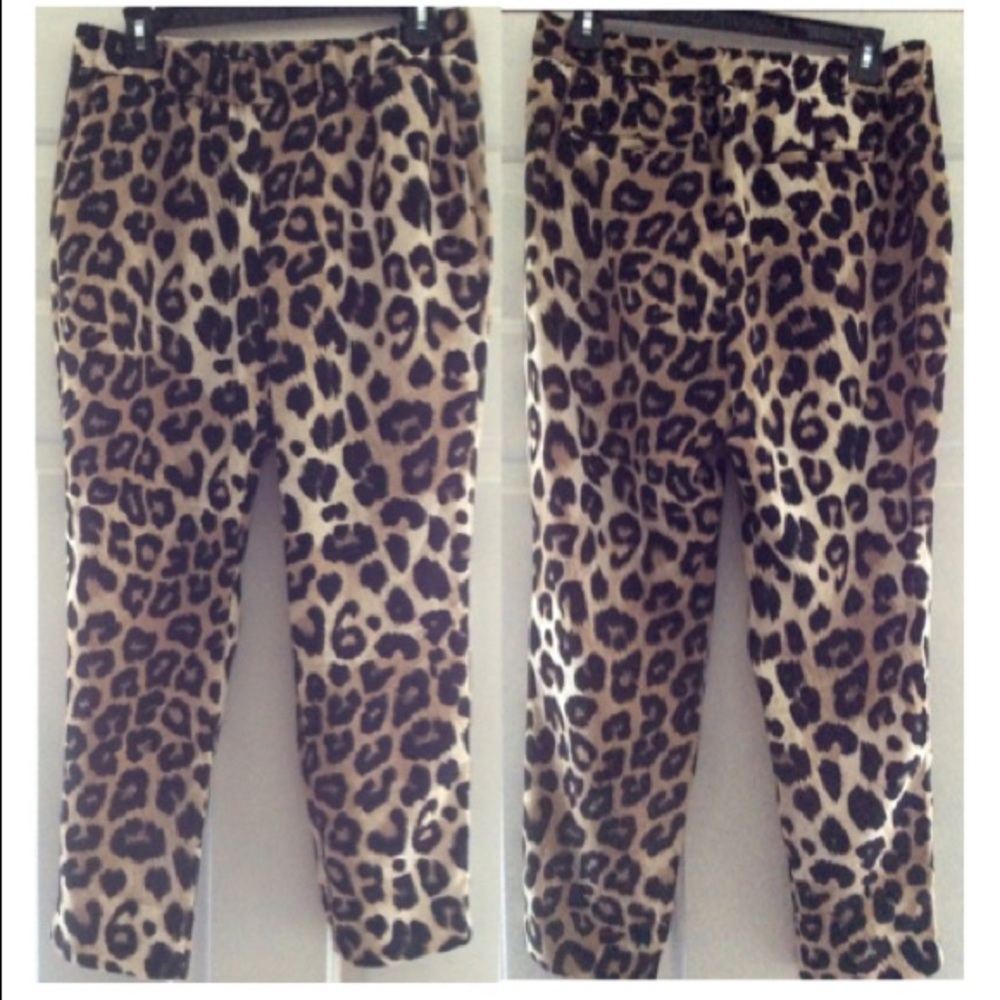 BANANA REPUBLIC Hayden Fit Leopard Ankle Pant S - Picture 7 of 8